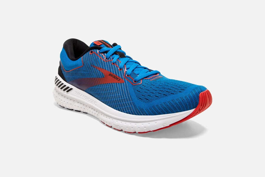 Brooks Transcend 7 Road Running Shoes - Mens - Blue/Red - DZ7615340